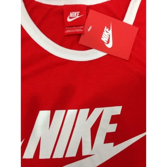 Nike Ace Logo Red Tank Top Unwashed The Rock Pain & Gain Movie Small